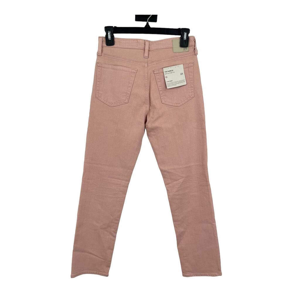 AG Adriano Goldschmied jeans The Isabelle high rise straight crop pink size 26 - Picture 4 of 7